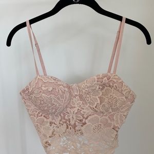 Blush Pink Crop Top small